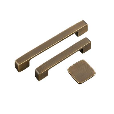 China Contemporary/Modern/Minimalist Pure copper cabinet door handle brass furniture handle drawer single hole solid household cabinet for sale