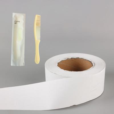 China Recyclable Hotel Comb Toothbrush Custom Disposable Paper Wrapping Roll for sale