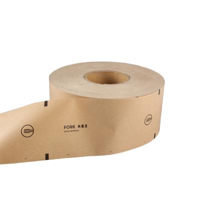 China Art Packing Paper Waterproof Biodegradable Coated Machine Cutting Pe Paper Roll Matt /Mt Kraft Paper Brown for sale