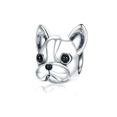 China Thailand Factory Customization Ale 925 Sterling Silver Dog Charm s925 Charms Bulldog Charm for Lady Chandeliers and Pendant Lights for sale