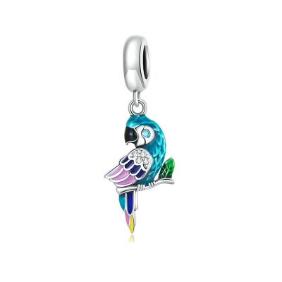 China Thailand Factory Customization Original 925 Sterling Silver Parrot Pendant Bird Charm FASHION Chandeliers and pendant light for lady for sale