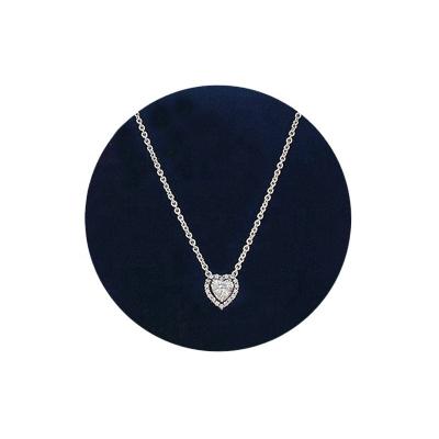 China Thailand Factory Customization 2022 New Romantic Hot Sale Silver Jewelry Raised Heart Necklace Gift For Mothers Day for sale