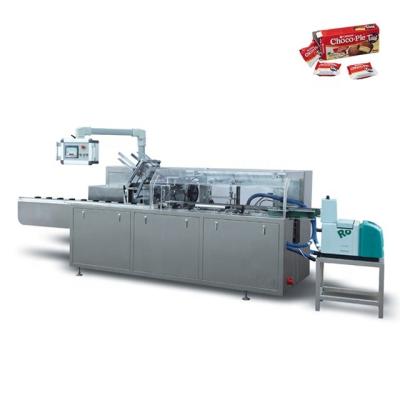 China Automatic Food Carton Box Packing Machine For Chocopie Pouches Box Packaging Machine Factory for sale