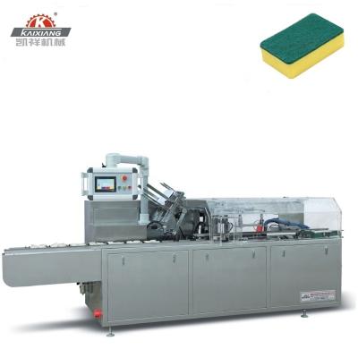 China Automatic Food Sponge Packing Machine With Paper Cover for sale