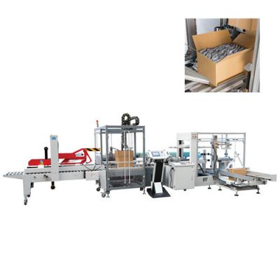 China Food Top Loader Crate System Case Box Wrapping Erector Sealing Tapering Case Packer Machine for sale