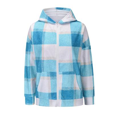 China Wholesale Reversible Autumn Winter Long Sleeve Ladies Plaid Woolen Coat With Pocket Jackets Woman Woolen Jacket for sale