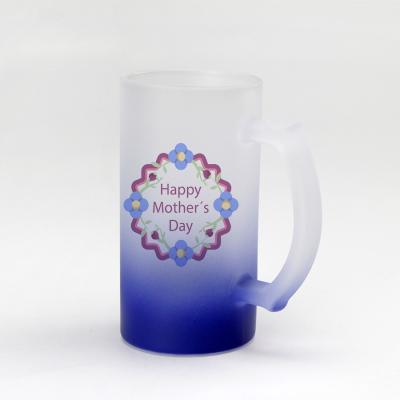 China Viable Hot New Products For Sublimation Mug Colored Frosted Glass Gradient Body for sale