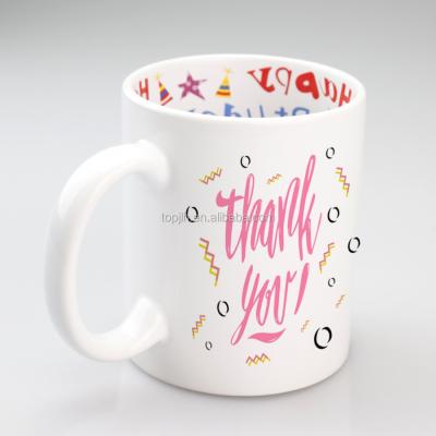 China Happy Birthday Coffee Mug Viable Mug Insulated Sublimation Printable White Mug for sale