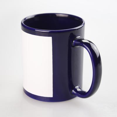 China Top Grade 11oz Uninverted Coating Colored Empty Black Sublimation Ceramic Mug For Heat Transfer Custom Mug for sale