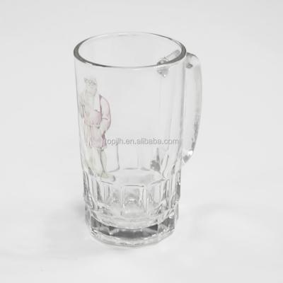 China Diy Glass Beer Mugs Viable Blank Sublimation Custom Printing Large Clear Glass Beer Mug for sale