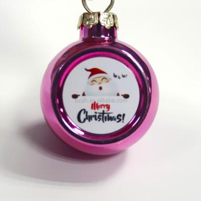 China Decoration Christmas Tree Ornaments Big Size Printable Sublimation Plastic Hanging Ball for sale