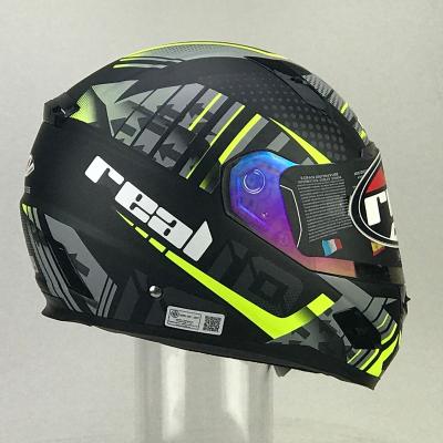 China FIBERGLASS FULL FACE HELMET with SUNVISOR REMOVABLE AND WASHABLE INTERIOR LIBNER simple graphic for sale