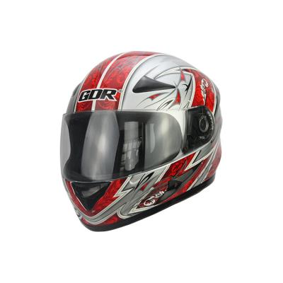 China Cheap Single Visor Single Visor Removable Cloth Lining Double Full Face Custom Helmet For Motorcycle for sale