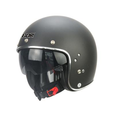 China High Quality Single Visor Black Single Face Visor ABS Motorcycle Vintage Adult Open Stitch for sale