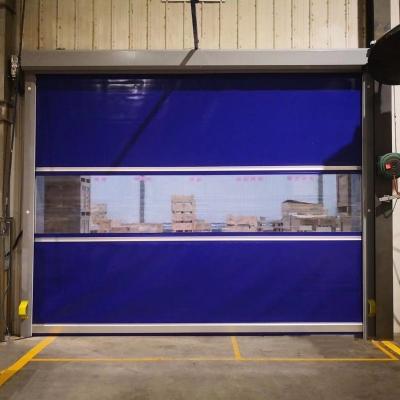 China Industrial Exterior Or Interior Ce Certified PVC Fabric High Speed ​​Fast Acting Fast Overhead Rolling Door for sale