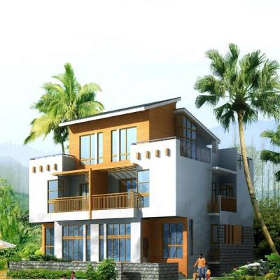 China Low Cost Modern Light Galvanized Metal Steel Frame Structure Prefab Villa Houses for sale