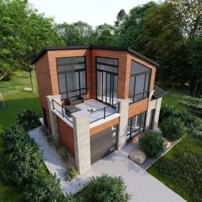 China Modern Luxury China 2 Stories Villa House Light Gauge Structures Prefab Modular Living Houses for sale