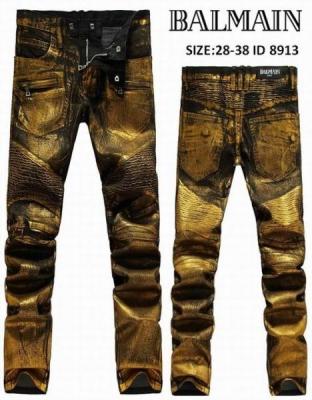 China Balmain Cotton-Blend Denim Classic Slim-Fit Biker Jean Distressed With Rips And Shredding Stretch-Cotton Twill Jeans for sale