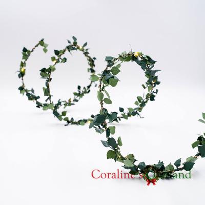 China Fairy Lights Garland 2M 5M 10m Outdoor LED Leaf Twist Fairy String Lights with Battery Operate for Rustic Wedding Holiday Party Event Decoration for sale