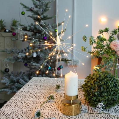 China Rechargeable Starburst Med Starburst LED Lights Hanging Garland Fairy Light With Battery Box For Indoor Party Ramadan Wedding Patio Easter Wedding New Year for sale