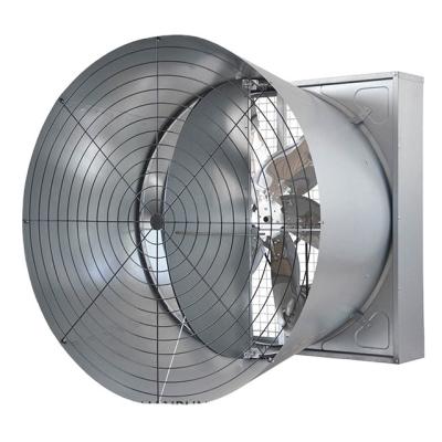 China Hoists Hot Sale Low Noise Huge Air Volume Butterfly Cone Galvanized Exhaust Fan For Industrial Poultry Ventilation for sale