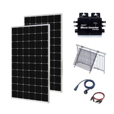 China Germany 600W Home Smart Micro Inverter Grid Tied Solar System In Balcony With APP Monitoring Easy To Install Bracket Balkonkraftwerk for sale