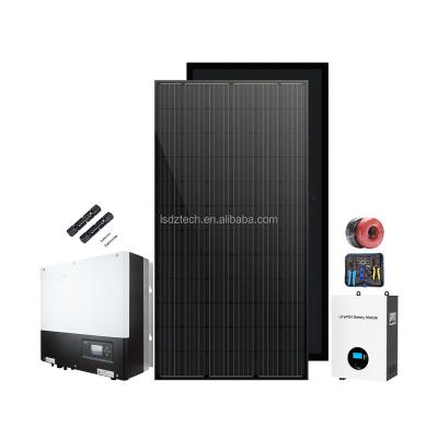 China Hot Selling 10 KW Solar System Off Grid Full Hybrid 10KVA 15KVA Solar Charging System Home Commercial Industrial Use 210mmx210mm for sale