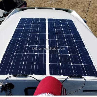 China Factory sale 100W monocrystal electricity power supply semi flexible production camper outdoor photovoltaic solar panel 125mmx125mm for sale