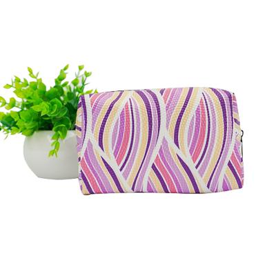 China 2020 new-designed eco-friendly material pearl pattern PVC leather travel and home use bag cosmetic bag for sale