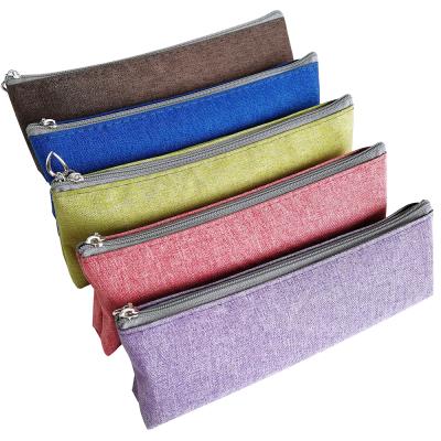 China Durable Stationery Jean Pencil Bag Color Oxford Pen Holder Pen Pouch Students for sale