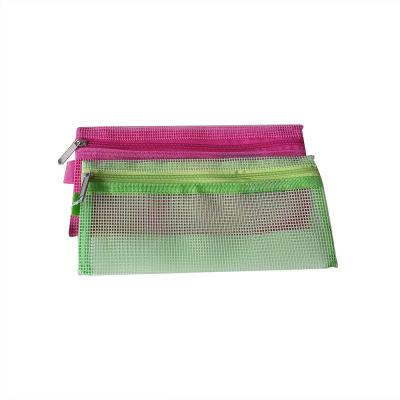 China OEM Waterproof Dust Proof PVC Mesh Pencil Bags Mini For Moisture Proof Clear Plastic Pupil for sale