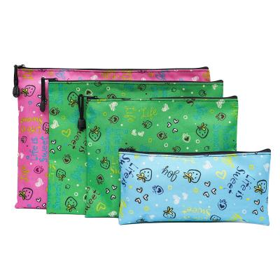 China Durable Custom Office Stationery Bag Custom A4 Folder Bag Polyester Logo Filing Products for sale