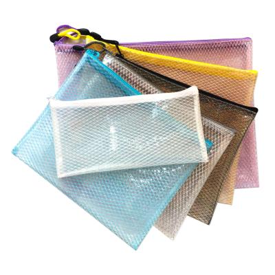 China A4 Office File Folder Zip Lock Mesh Color Package Folder Bag EVA Material EVA Mesh Document Bag for sale