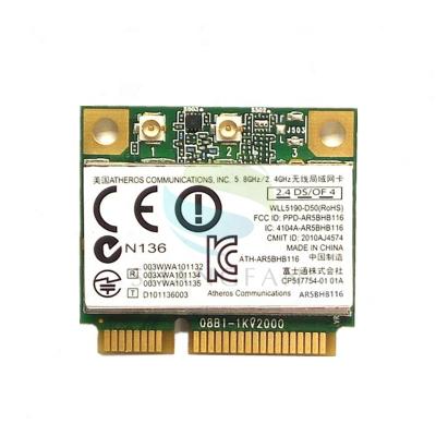 China LAPTOP Wireless Card for Atheros AR9382 AR5BHB116 Half Mini PCI Express WLAN WIFI Only 2.4G Wireless Card for sale