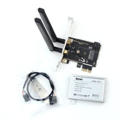 China Support Hackintosh/Mac OSX PCI-e PCI Express 1X Adapter Desktop Converter with 2*6dBi Antenna 8260NGW 7260NGW 9260 NGFF M.2 WiFi BT Card for sale