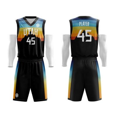 China Full Sublimation Mesh Fabric Basketball Jersey Breathable Custom Made Basketball Uniforms Competitive Price Design for sale