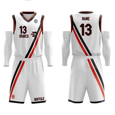 China Breathable Sportswear Basketball School Team Uniforms Reversible Jersey For Custom Basketball Wear for sale