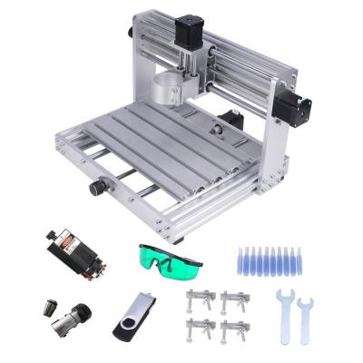 China Cheap Laser Engraving BSN 3018 Mini DIY Max 3 Axis CNC Router Laser Engraving/Carving Machine With 10W Laser Head for sale