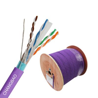 China Network type ftp cat6 pvc/a.w.g. LSZ H Changbao 23 0.57mm shielded cat6 ethernet data lan cable for sale