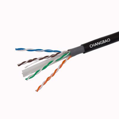 China Changbao UV PVC/PE Hi Double Speed ​​Jacket Cat6 Outdoor Lan Network Cable With Hs Code 8544491100 for sale