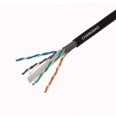 China Changbao UV PVC/PE Double Jacket Cat6 UTP UTP Double Jacket Cat6 Cable UTP Use 4pair 23AWG Internet Internet Lan Network Ethernet Cable for sale