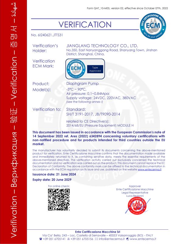 CE ATex - Jianglang Technology  Co. Ltd.