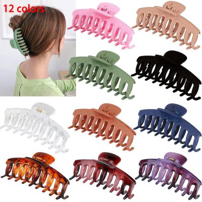 China 2020 New Plastic Net Red Plug Shower Hair Accessories Shape Claw Hair Clip Bigsize Acrylic Hair Clip Set Women Clip for sale