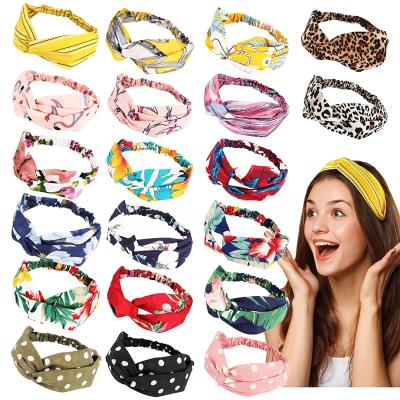 China Elastic Hair Bands Turban Headband Head Bands Silk Knot Headband Hair Bands Elastic Hair Styling Hair Accessories For Women for sale