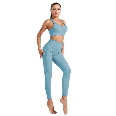 China Fitness Breathable Quick Dry Workout Clothing Cute Gym Yoga Clothes For Ladies for sale