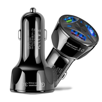 China 3 in 1 Car Charger QC3.0 Quick Charge 3USB Car Charger 3 in 1 Mobile Phone Car Charger for sale