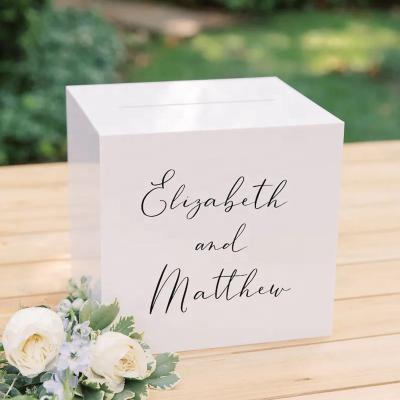 China Eco-friendly Custom Acrylic Wish Well Box Wedding Custom Card Box Acrylic Card Box Wedding Decoration for sale