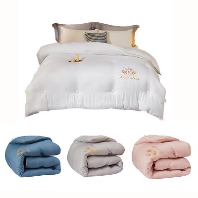 China Factory Direct Sale Polyester Nondisposable Custom Size Queen Size 100% Down Comforter Velvet Bedding Set Dralon Fiber Bed Comforter for sale