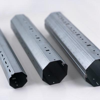 China Modern 0.8 Mm Thickness Steel Pipe Octagonal Rolling Shutter Parts for sale