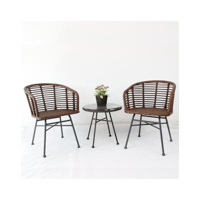 China Modern Hot Selling Patio Furniture Leisure Set Table And Chair Make With Outdoor Customized Rattan Style Rattan Chair for sale